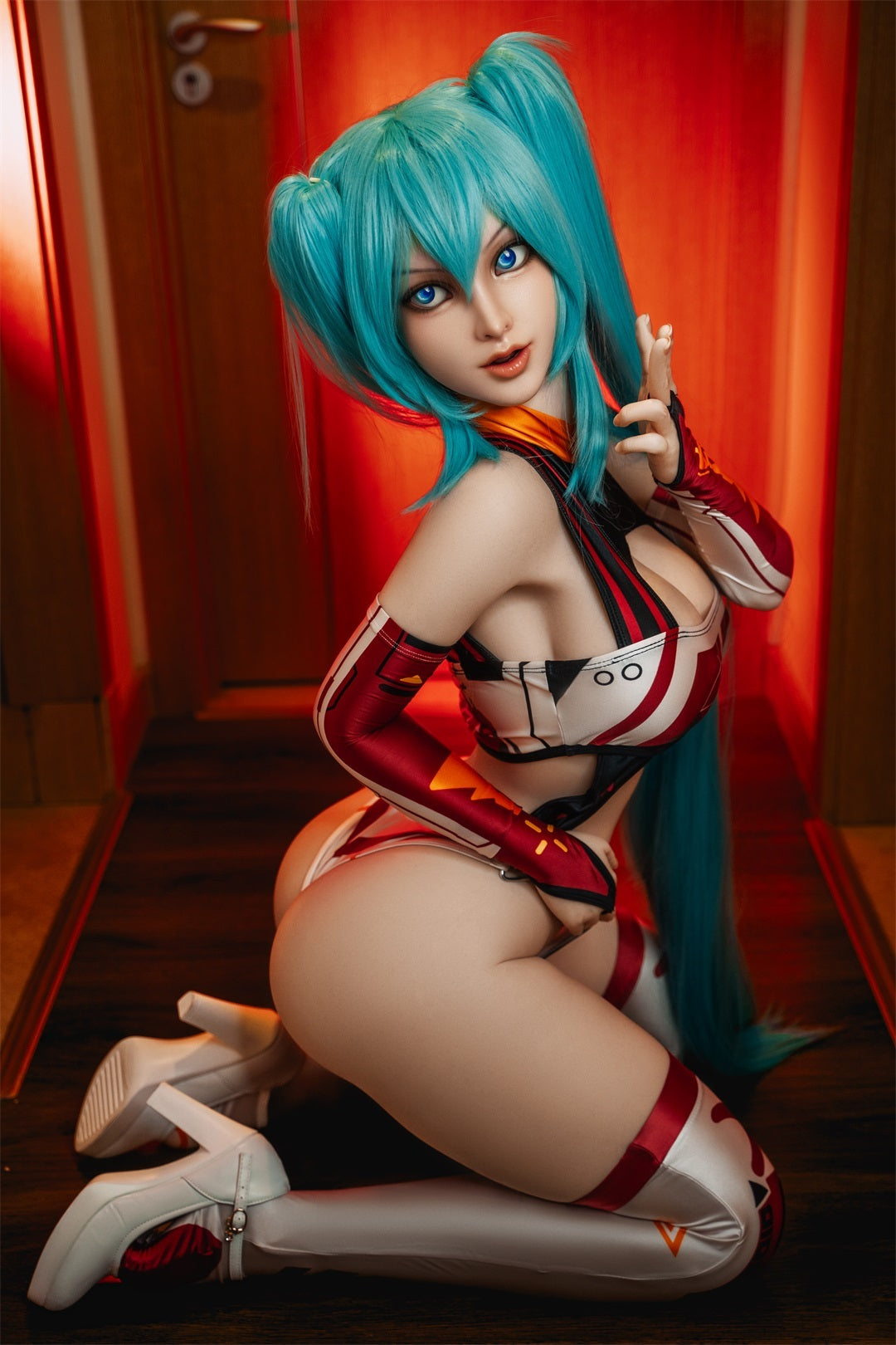 5ft2158cmMovableJawSiliconeAnimeSexDoll-OrangeIn_Muncey_5.jpg 5ft2/158cm Ros Full Silicone Hatsune Miku Sex Doll - Image 1