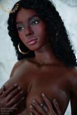 5.3ft/163cm Full Silicone Black Sex Doll - Hailey