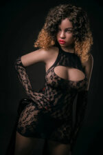 4.98ft /152cm Silicone Head Black Sex Doll - Tinsle